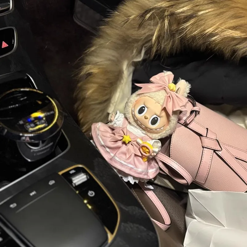 라부부 17cm 의상 액세서리 몬스터 의류 어린이 선물 핑크 사쿠라 세트 드레스와 헤어핀