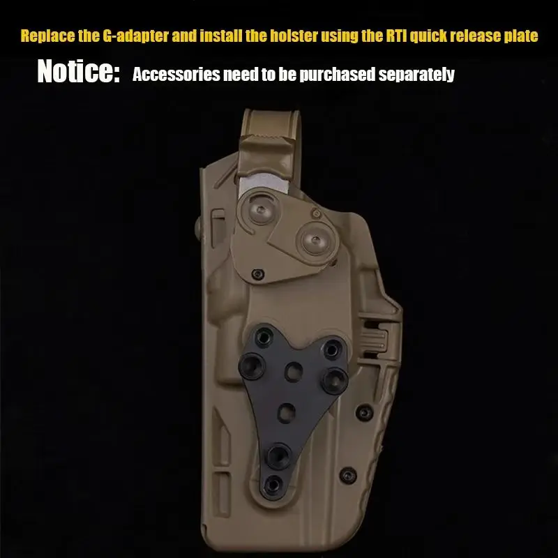 M17M18 Taktisches Holster P320 Rechtshänder-Holster mit QLS-Schnellverschlusssystem, Oberschenkeladapter, geeignet für die Jagd, Luftpistolen-Holster – Detail 5