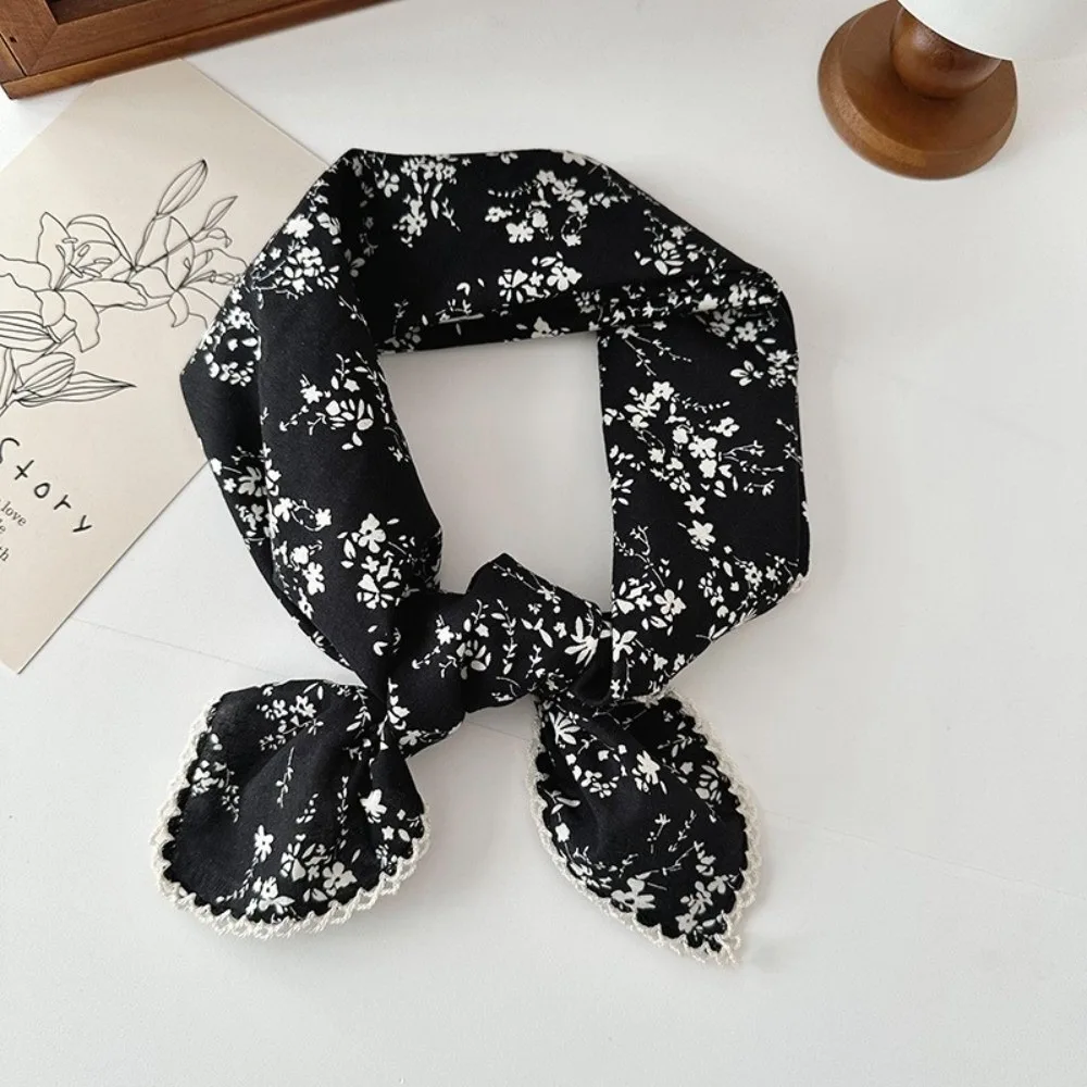 Versatile Elegant Handkerchief Scarves printing 70x70cm Bandana Scarfs Breathable Square Shape Head Scarfs for Women
