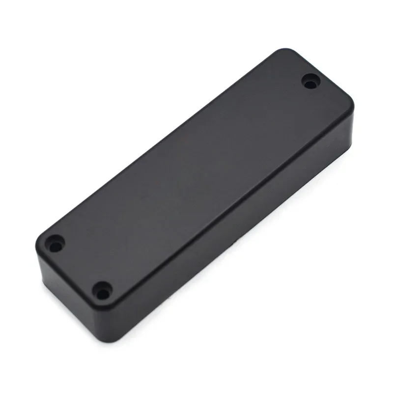 2Pcs 3 Hole Electric Bass Pickup Sealed Cover Solid ABS Pickup Cover 100/108.5x32x20.1mm Black