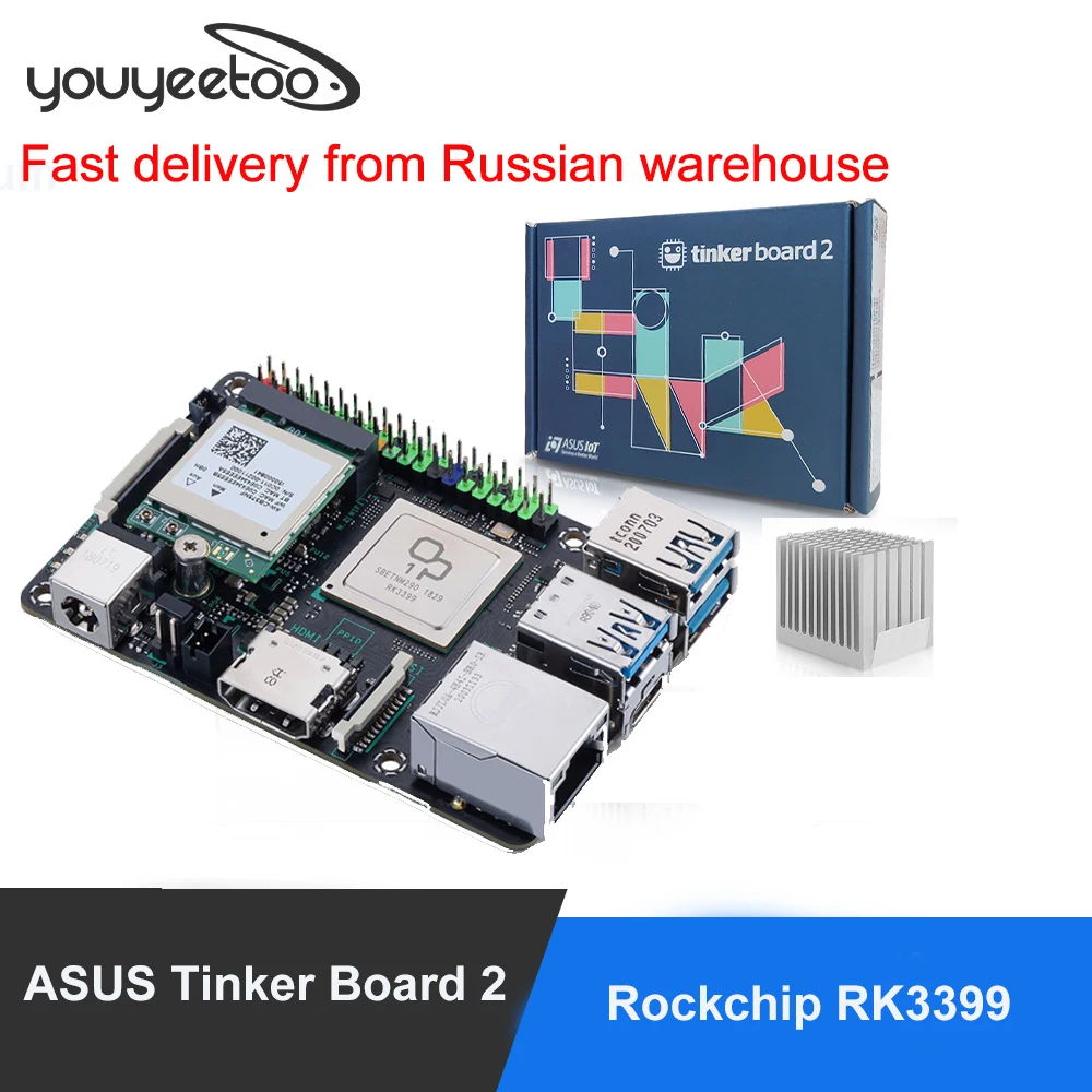 

ASUS Tinker Board 2 Rockchip RK3399 одноплатный компьютер на базе руки/SBC Поддержка Android 10/Ubuntu Tinkerboard2/Tinker2b