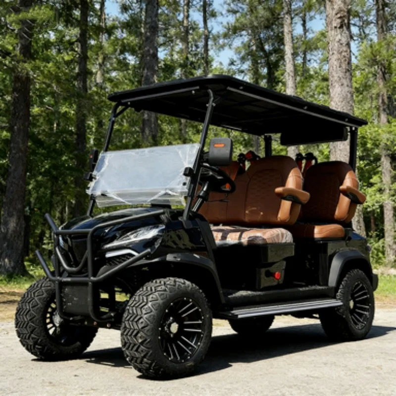 High-End Quality Club Sightseeing Electric Golf Cart Wild Off-Road Hunting Car Suitable Starry Sky Roof Roof LED Light Strips