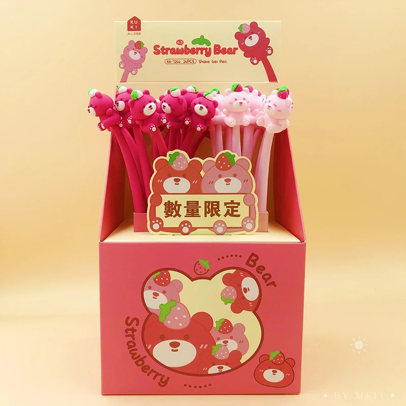 

24pcs Disney Lotso Huggin Bear Gel Pen Student Writing Signature Neutral Pen Office School Supplies Stationery Wholesale Prize