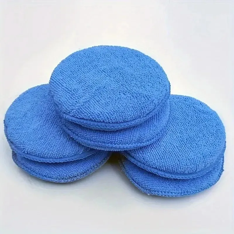 10Pcs Car Detailing Applicator Pads Car Care Waxing Polish Sponges Soft Microfiber Round Pocket Foam Sponges Car Cleaning Tools view 5