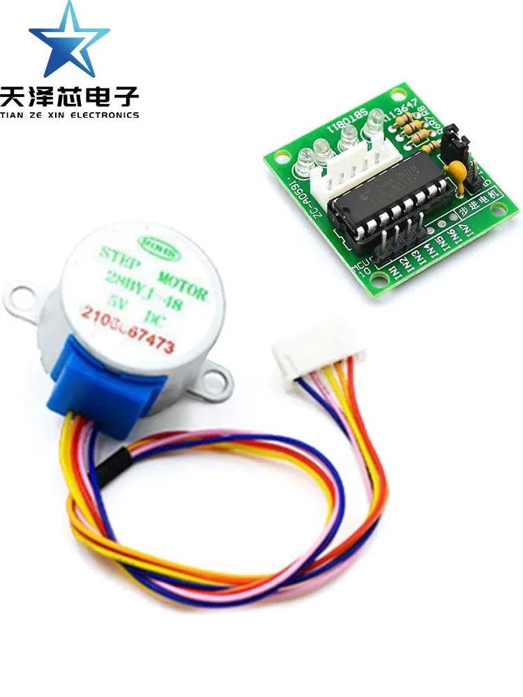 5V Stepper Motor + Uln2003 Driver Board Five-Wire Four-Phase/Step Motor Driver Board/Test Board 1 Set