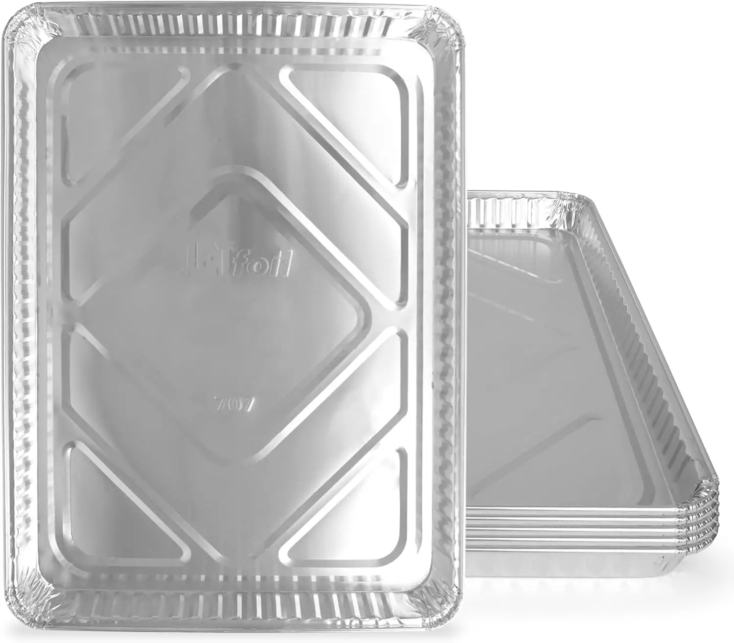 

Disposable Aluminum Pans 5 Pack 13x17 Baking Sheets Heavy Duty Premium Quality for Cookies, Roasting