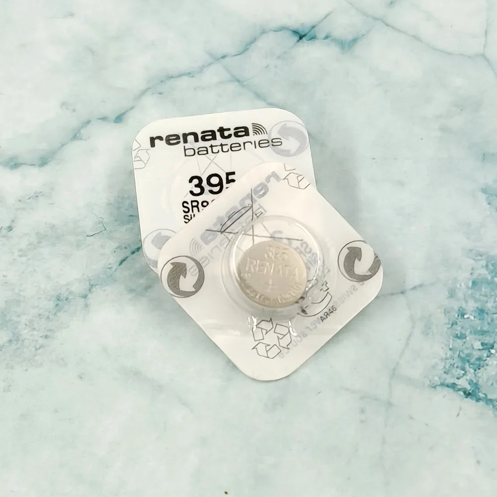 ساعة أوكسيد الفضة 10Xrenata بطارية 395 SR927SW 927 1.55 فولت 100% أصلية ماركة ريناتا 395 بطارية ريناتا 927