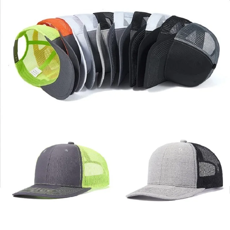 

Men Women Baseball Cap Mesh Hats Shallow Curved Edges Hat Summer Spring Autumn Hip Hop Fitted Cap