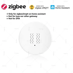 Smart ZigBee Vibration Sensor Real Time Monitoring Security Protection Shock Alarm Detector Work With Home Assistant Zigbee2mqtt