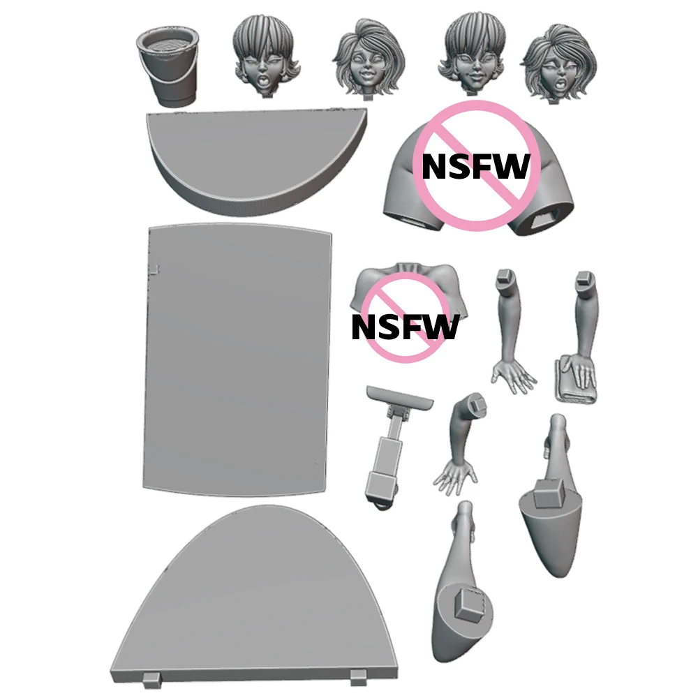 NSFW حسناء الشيف فتاة 1/24 مقياس الراتنج نموذج لجسم عدة مثير Diorama المفكك غير مصبوغ دمية ثلاثية الأبعاد الطباعة لتقوم بها بنفسك تمثال الحرف لعبة #5