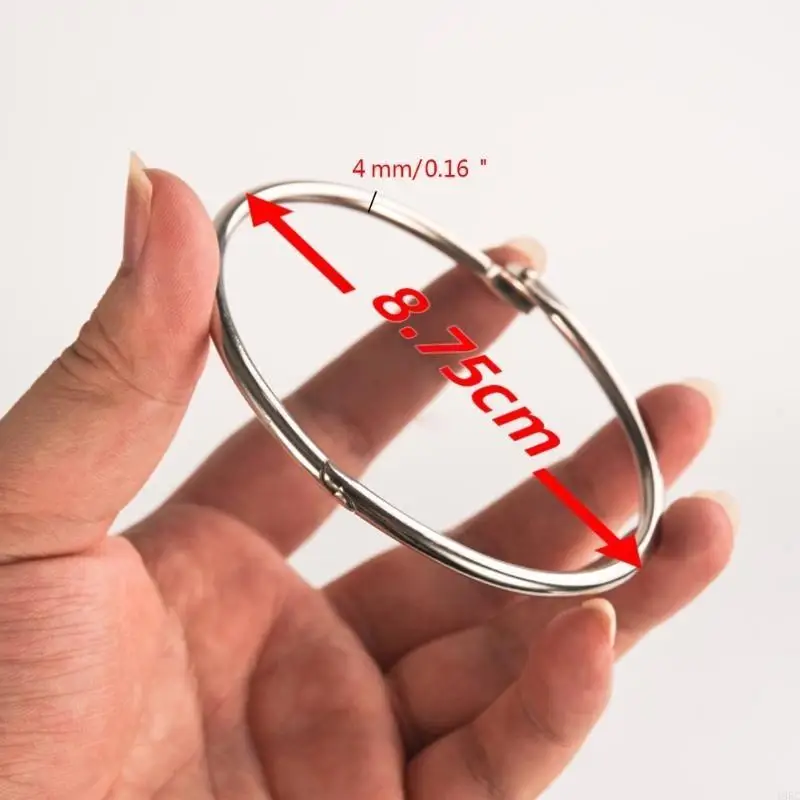 195C Large Round Hoop Portable Metal Rings Holder Management