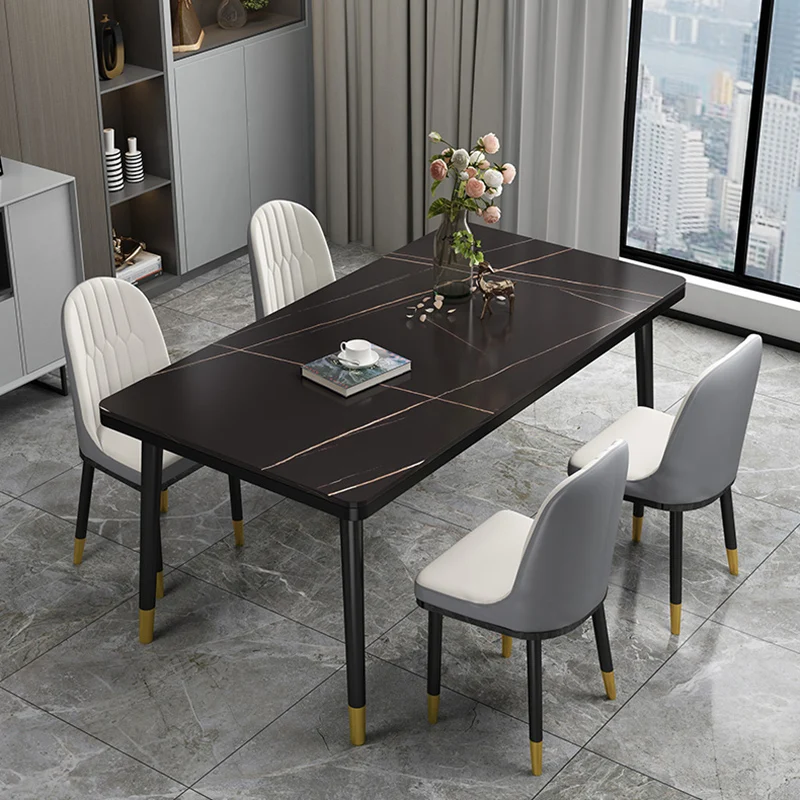 Side Dinner Dining Table 6 People Kitcjen Mobile Computer Dining Table Console Restaurant Top Muebles Para El Hogar Furniture