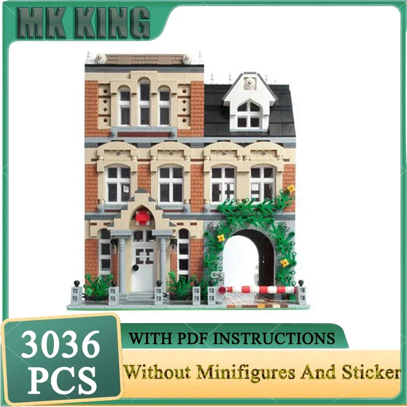 

Moc Building Block BrickAtive Town Hospital Store Модель Технология Кирпич DIY Сборка Модульная городская игрушка с видом на улицу для