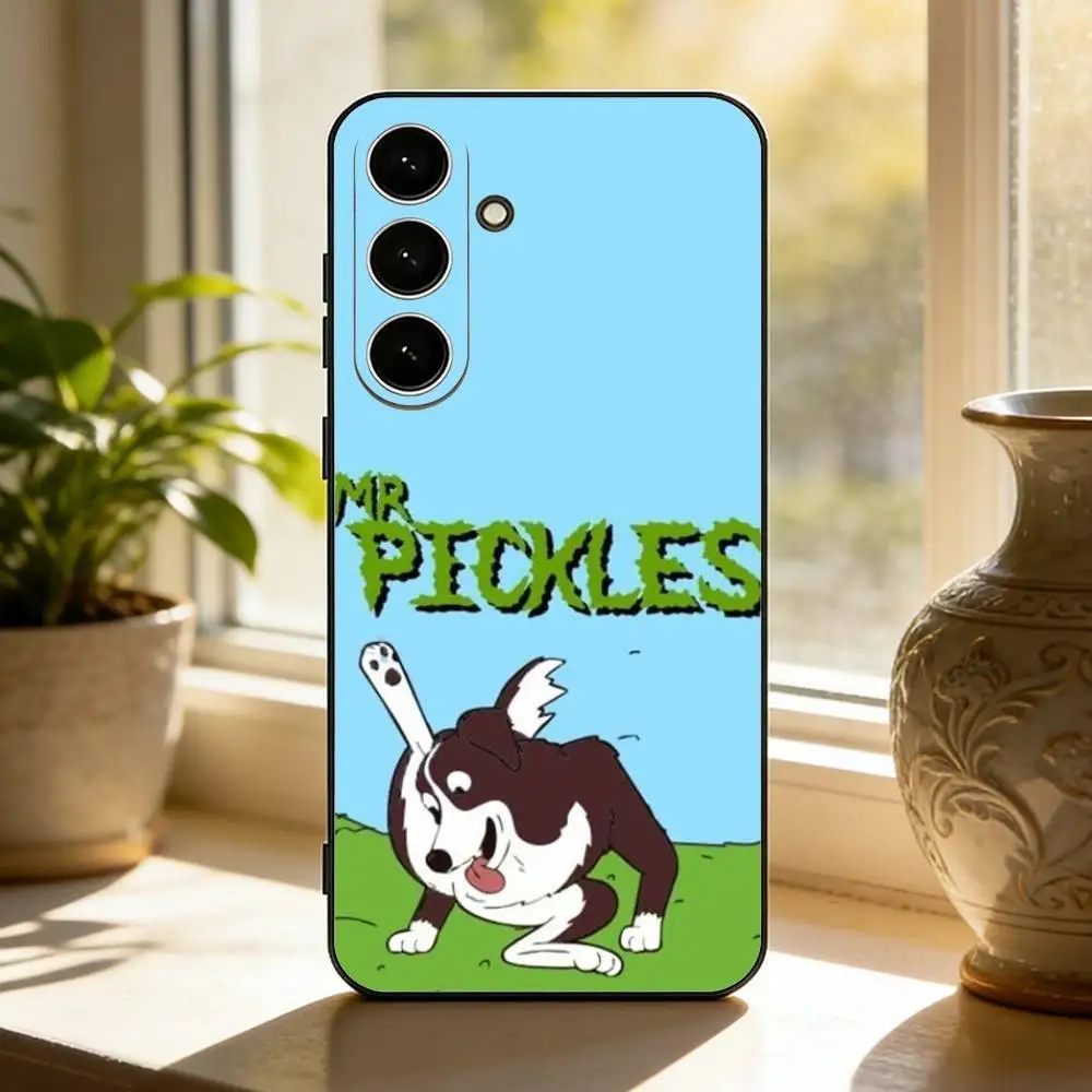 Black Comedy Cartoon M-Mr. Pickles  Phone Case For Samsung Galaxy A73,A72,A71,A70,A53,A52,A51,Others Soft Black Shell ll