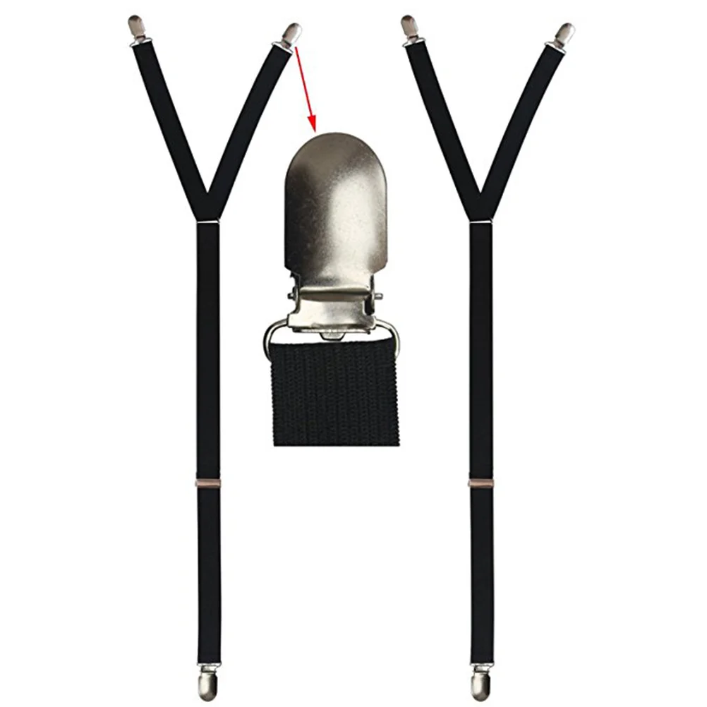 قابل للتعديل قميص الحمالات المضادة للتجاعيد عدم الانزلاق مقاطع دائم مطاطا Y الظهر تصميم شيك أنيق الإكسسوارات الرجال النساء كليب #3