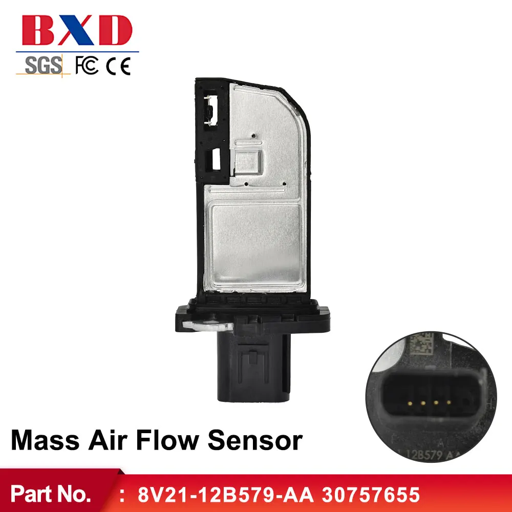 Mass Air Flow Sensor Meter MAF 8V21-12B579-AA 30757655 1516668 For Ford B-Max Fiesta MK6 Galaxy Mondeo MK4 Ranger S-max Transit