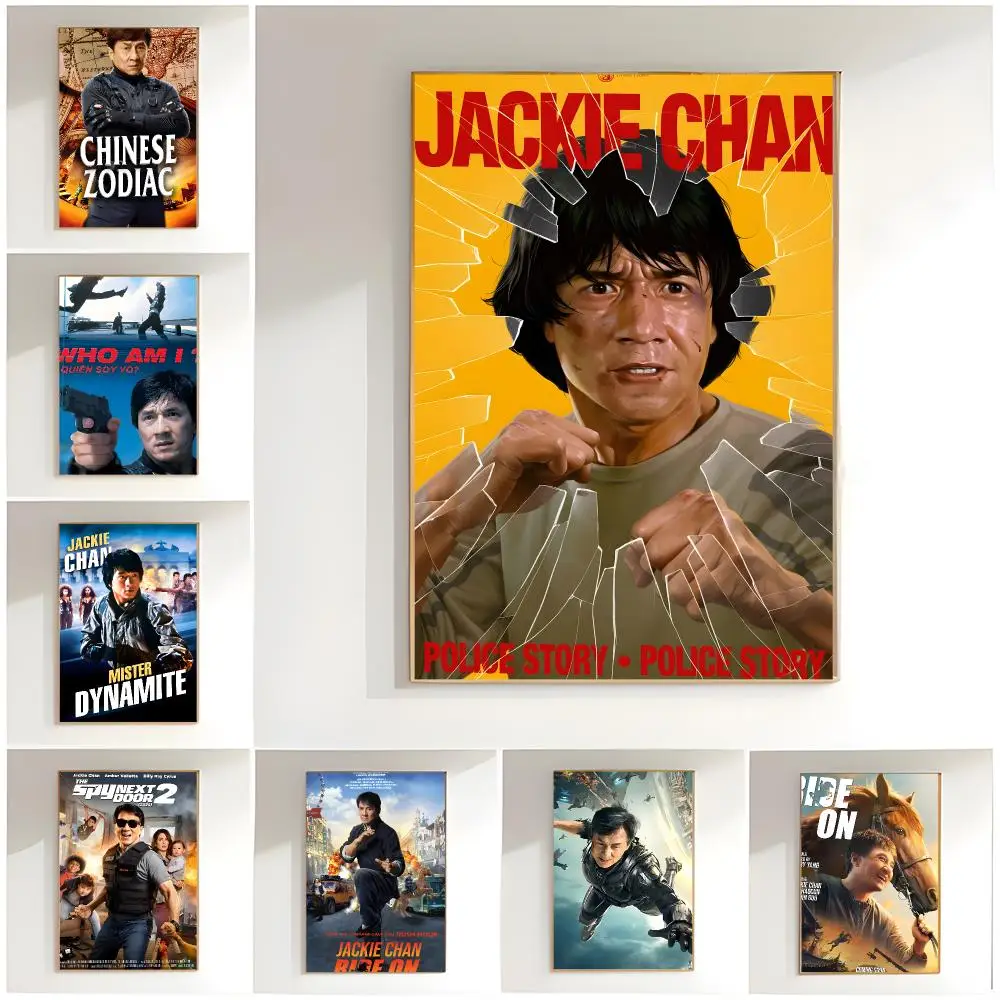 classic actor j-jackie chan Poster Classic Wall Art  Home Decor  Peel and Stick Unframed