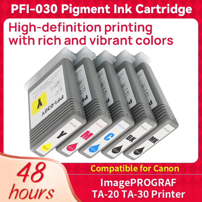 PFI-030 Ink Cartridge PFI030 PFI 030 With Pigment Ink Compatible for Canon TA20 TA30 imageprograf TA-20 TA-30 printer plotter