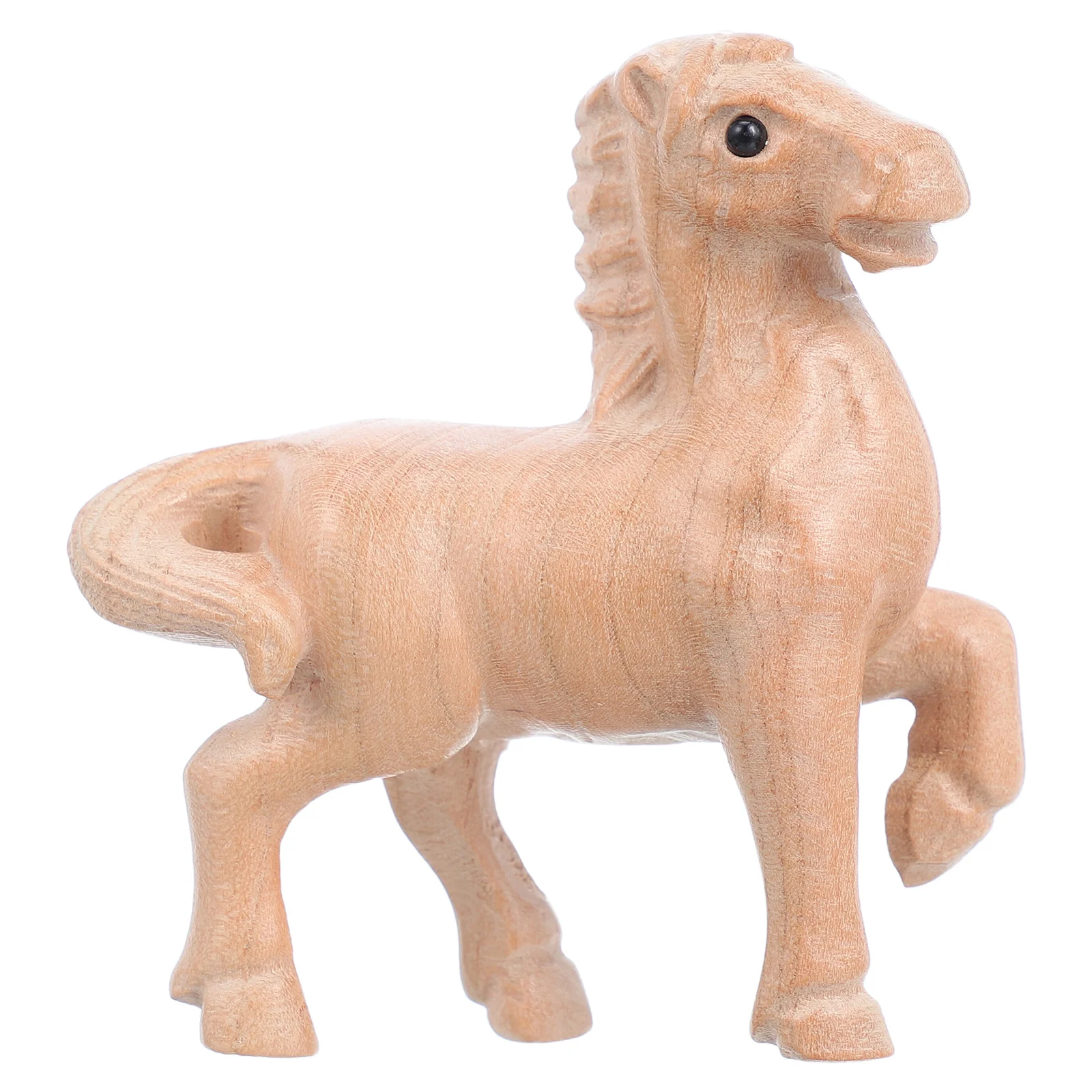 

Wooden Horse Statue Small Hand Carved Animal Mini Sculpture For Home Office Desk Decor Bookshelf Living Room Bedroom Horse