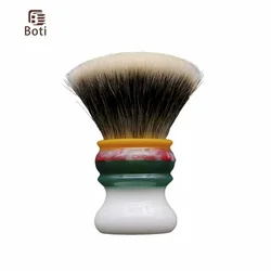 Boti Brush-Beard Brush Jam On The White Clouds Handle with SHD Giant NC Finest Two Band Badger Hair Knot Fan Type Shaving Tools
