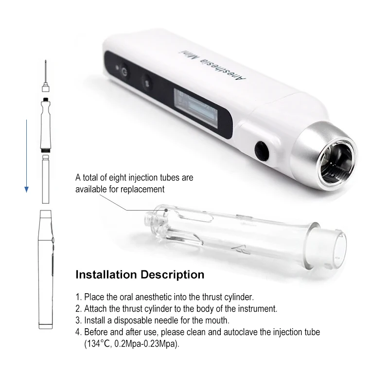 Dental Anesthesia Injector Digital Syringe Painless Electric Wireless Local Oral Anesthesia Pen with LCD Display