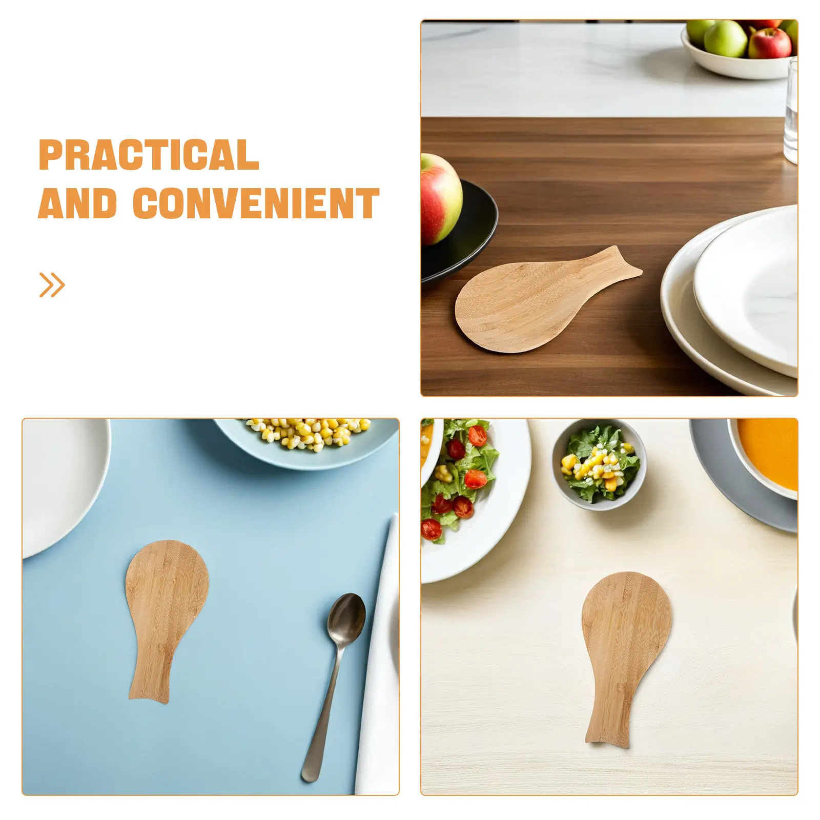 2Pcs Wooden Spoon Holder Kitchen Counter Rustic Spoon Rest Rack Stove Top Utensil Stand Ladle Spatula Tong Brush Organizer