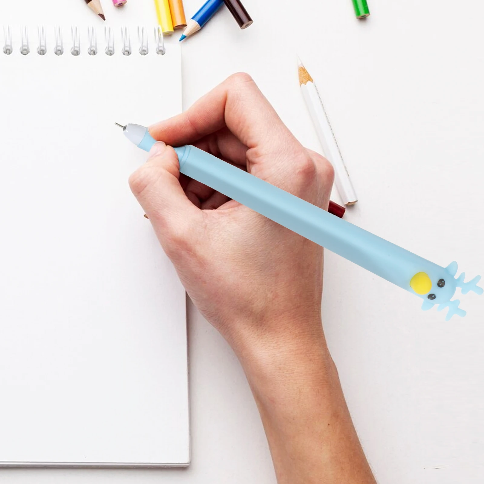 4pcs Blue Ink Christmas Deer Shaped Ballpoint Pens Mini Cartoon Pen For s Students Office Smooth Writing Comfortable Grip
