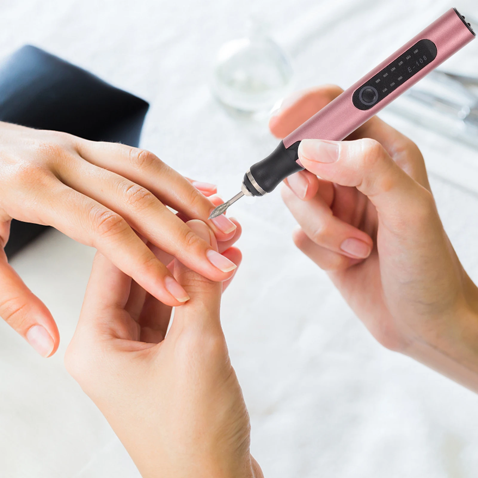 

1 set Manicure Grinder Portable Nail Polisher Electric USB Rechargeable Pedicure Tool Aluminum Alloy for Removing Dead Skin