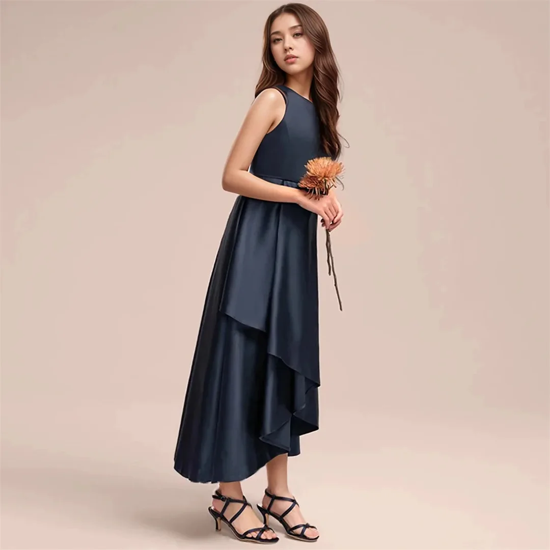 فستان فتاة الزهور برقبة على شكل حرف V من التول فستان زفاف للفتيات المراهقات لوصيفة العروس وحفلات الزفاف للفتيات الصغيرات فستان سهرة أنيق للأطفال #3