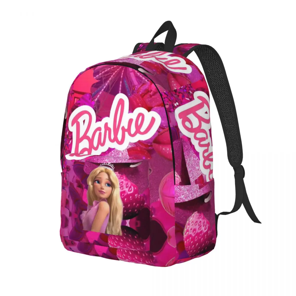 Multi-Function Cute Barbie Knapsack Weekend Picnic Zipper Closure Sanrio Barbie Male Lady Book Pack Gift