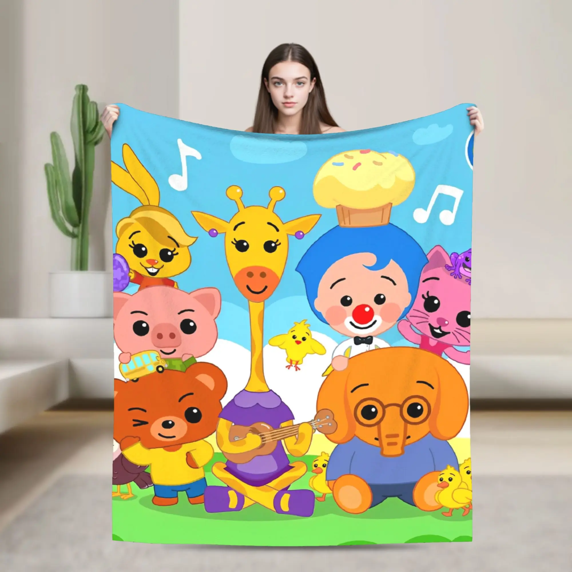Joker P-Plims Blankets Flannel Spring/Autumn   Multifunction Ultra-Soft Throw Blankets for Sofa Bedroom Plush Thin Quilt