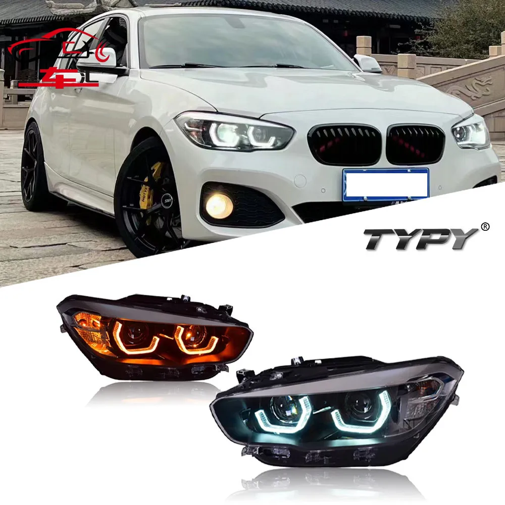 Фара TYPY для BMW 1 серии F20 (2015-2018), модифицированная под новые динамические светодиодные ДХО и указатели поворота, автоаксессуары