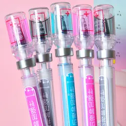 20Pcs Novelty Syringe Peculiar Shape Cute Stationery School Office Stationery Gel Pen