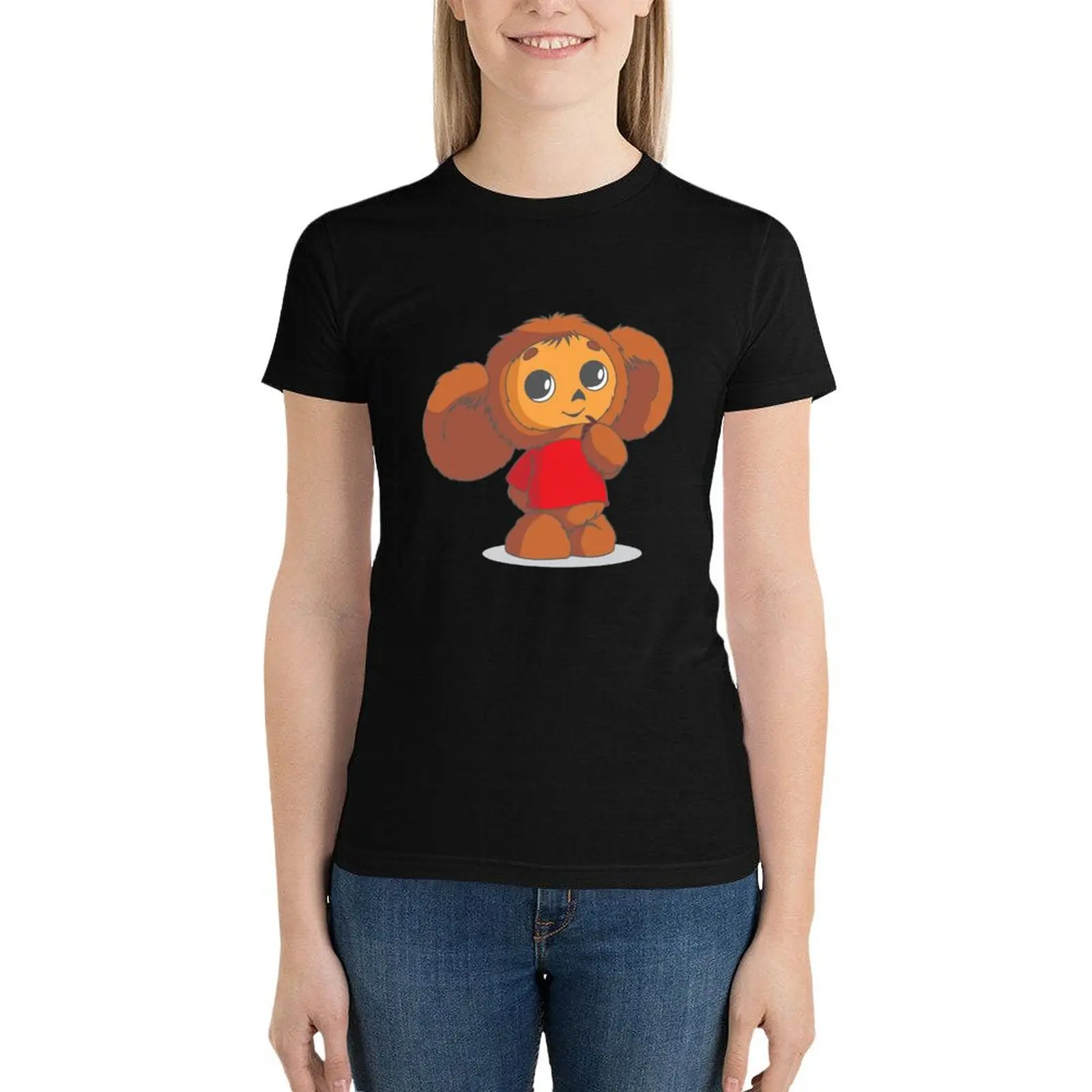 

Cheburashka T-Shirt funny hippie clothes cropped t shirts for Women