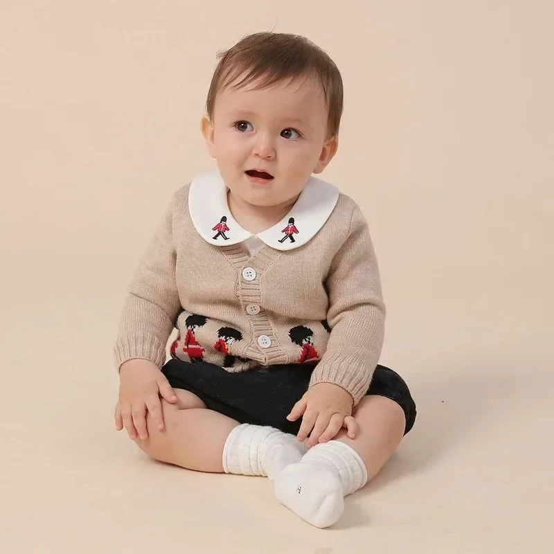 

Spanish Baby Boys Clothes Children's Sweater Cardigan Baby Wool Cartoon Sweater Kids Winter Sweaters Christmas Boys Clothes