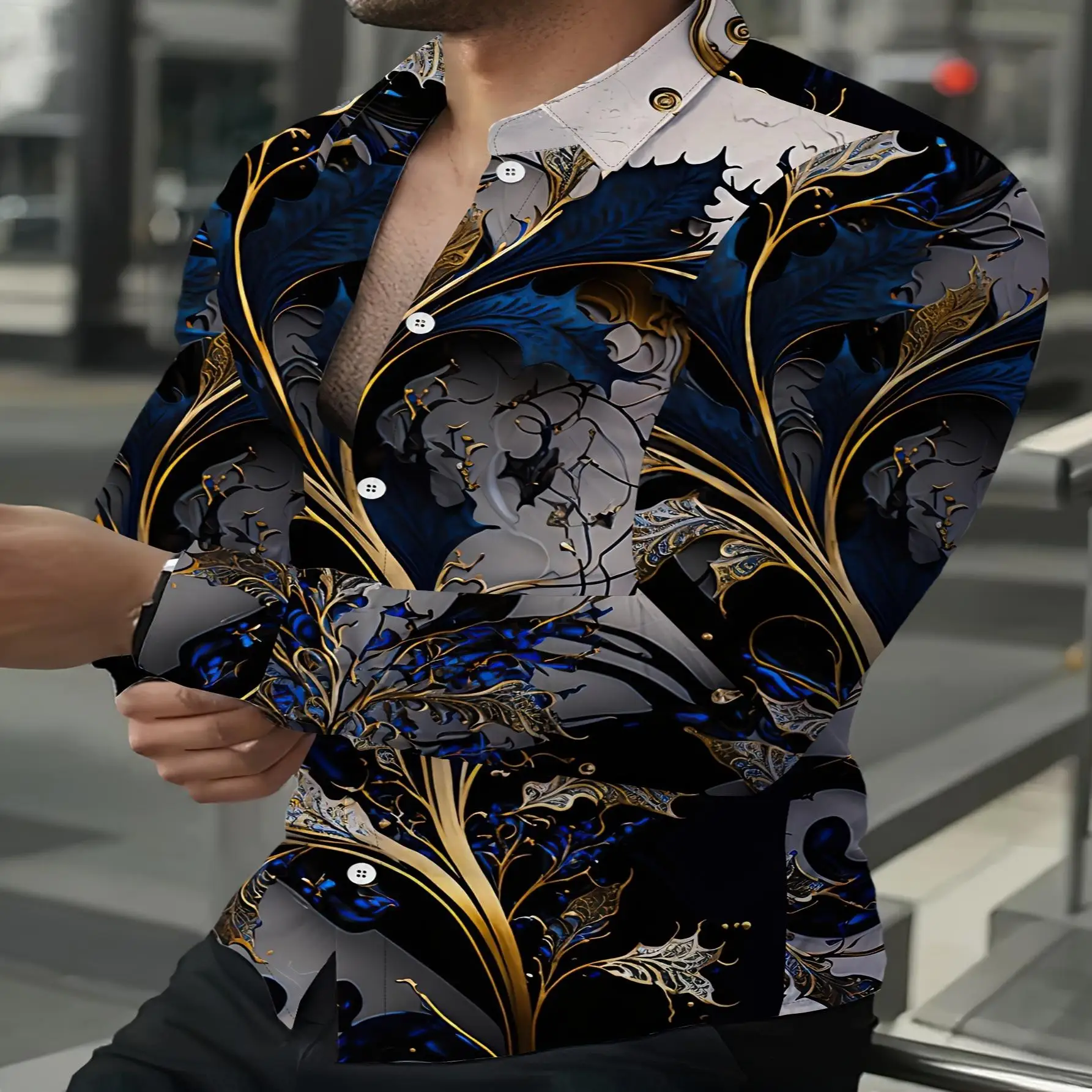 

Cleanfit 3D Floral Bamboo Bud Shirt Women's Short Sleeve Polyester Fiber Floral Print Cleanfit Style Top Women's Shirt