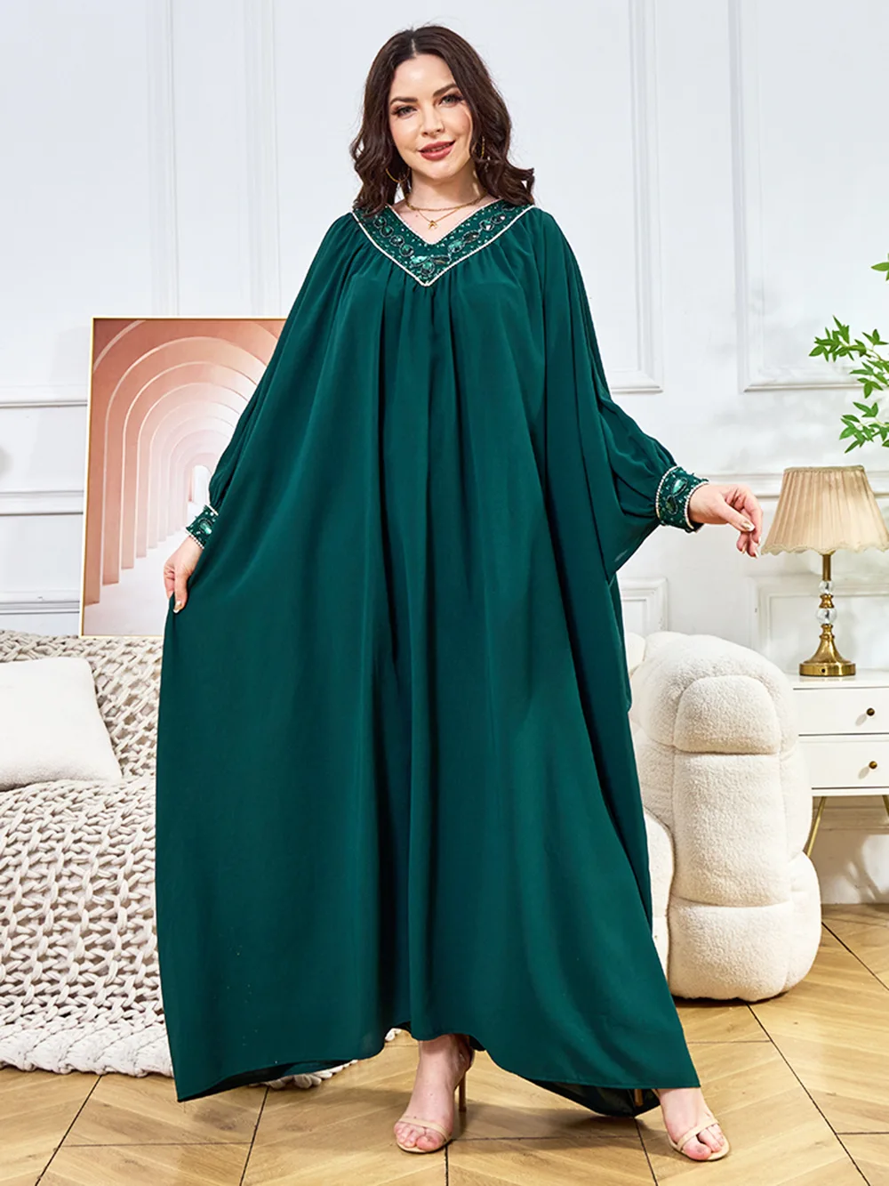 

Abaya African Dubai Muslim Dress Women Knitted Kaftan Evening Dresses Morocco Caftan Abayas Islam Robe Musulmane Vestido