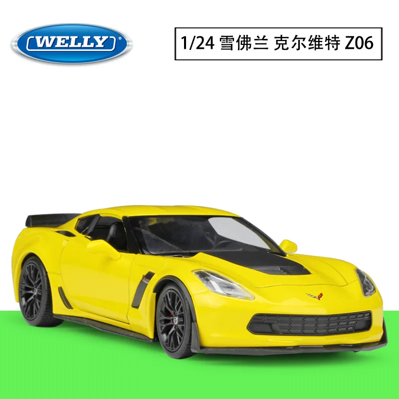 

Модель спортивного автомобиля WELLY 1:24 Chevrolet Corvette Z06, модель литая, модель автомобиля Chevrolet, коллекция для взрослых