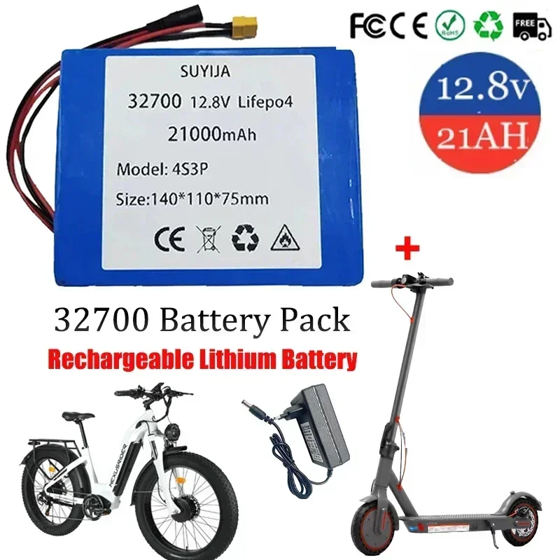 

4S3P 21Ah 32700 Lifepo4 Battery Pack 40A Pilha Recarregável 12V Power Supply12.8V Suitable for Electric Bicycles Мопед Bicicleta