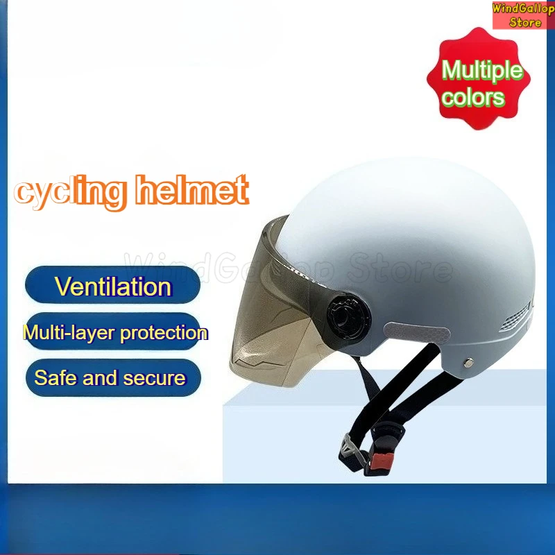 

Motorcycle helmet 3C certified ventilated and breathable male and female four-season half helmet sun protection safety helmet