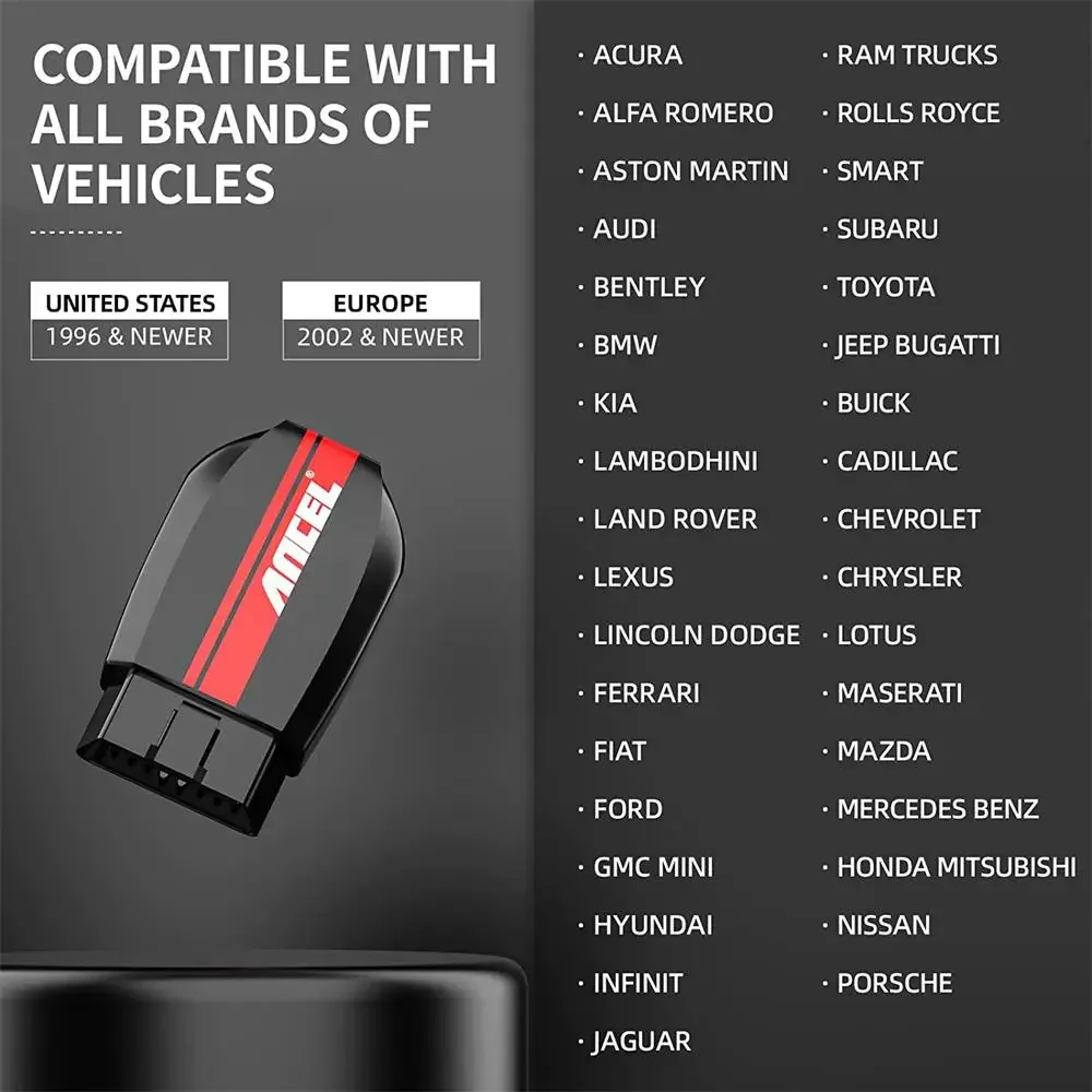 

Engine Fault Battery Test Car Diagnostic Tools for Android IOS iPad 2025 ANCEL BD200 OBD2 Scanner Bluetooth 5.0 Code Reader