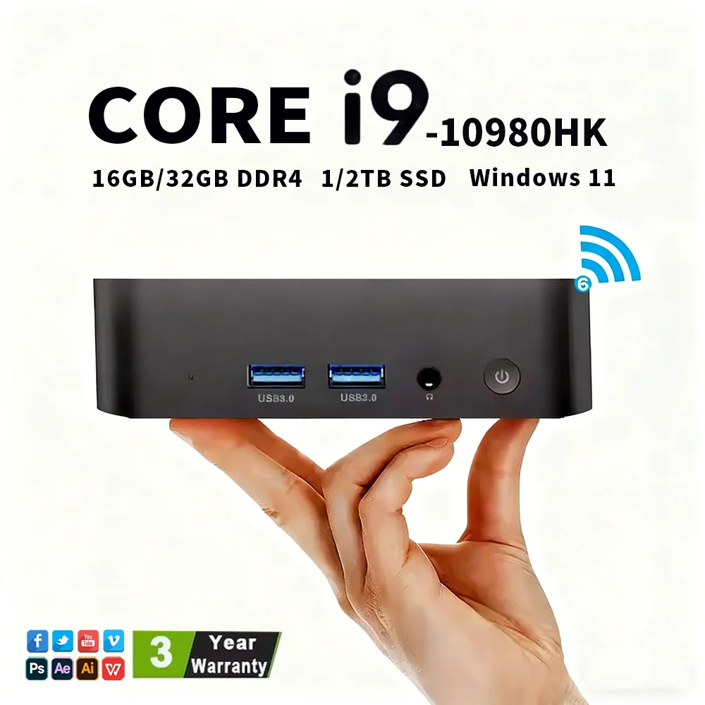 �y�Z�[�����z�~�jPC Windows 11 Pro Core i9-10980HK 16GB/32GB DDR4 1TB SSD �Q�[�~���OPC �f���A��WIFI 6 BT5.2 4K HD �~�j�Q�[�~���O�f�X�N�g�b�v