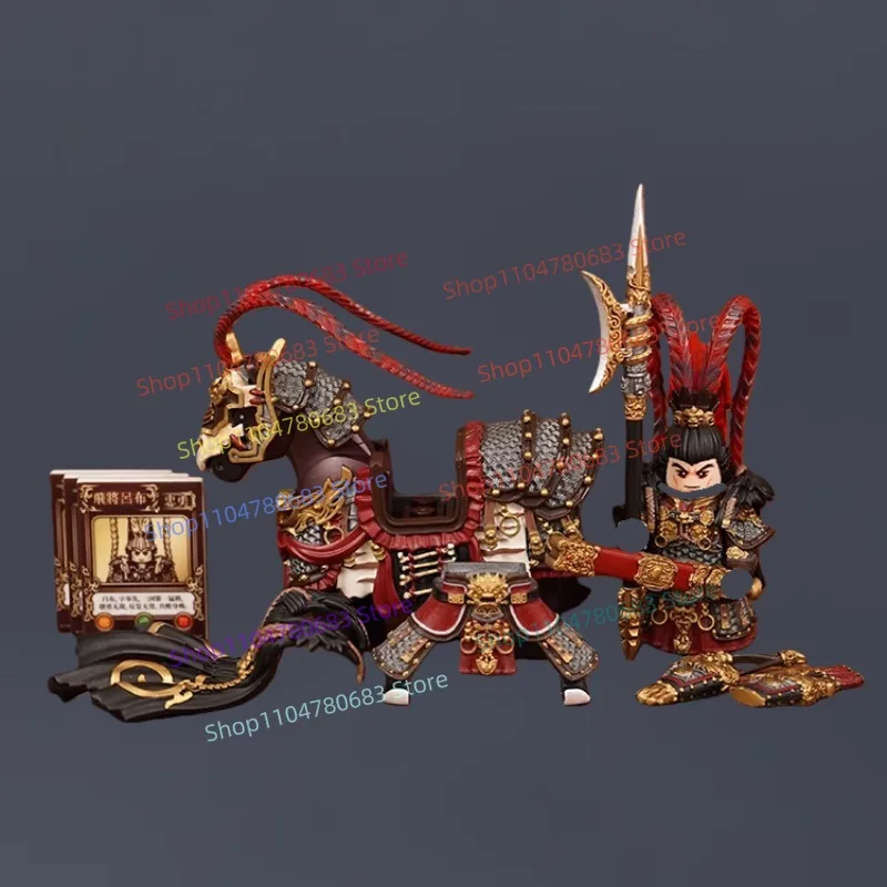 

MOC Building Blocks Three Kingdoms Iron Cavalry Fan Lü Bu Figure Assembly Model Display Desktop Decoration Toy Gift Collectible