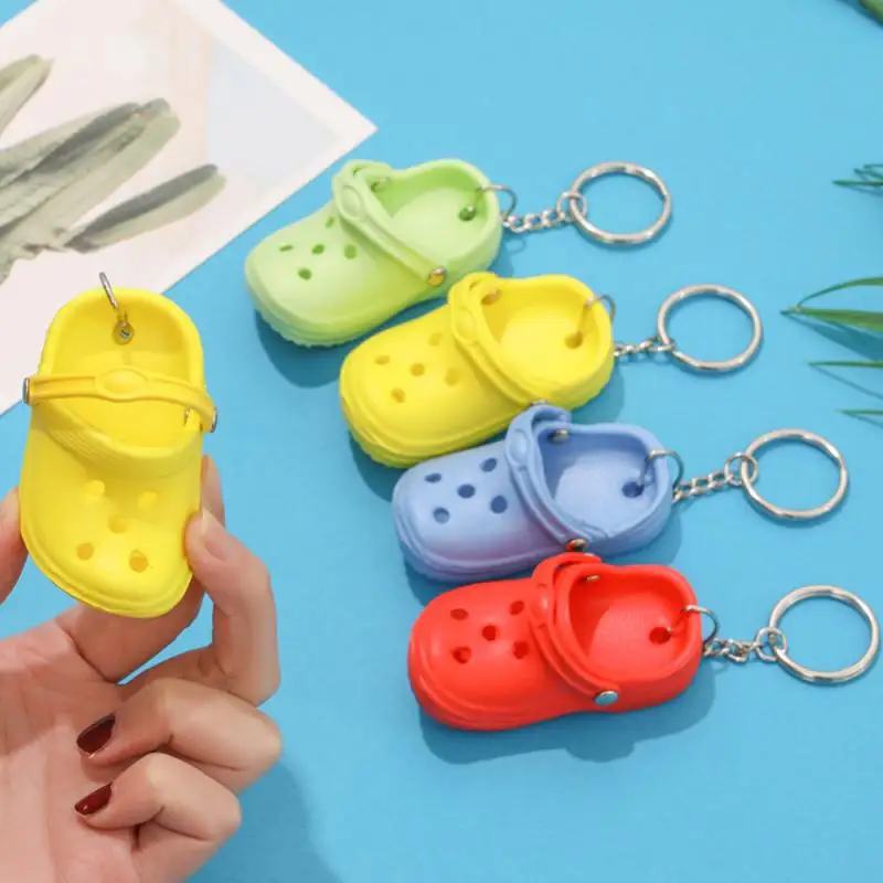 Mini Slipper Shoes Keychain Personality 3d Canvas Shoes Little Keychain Fashion Pendant Bag Car Cute Key Chain