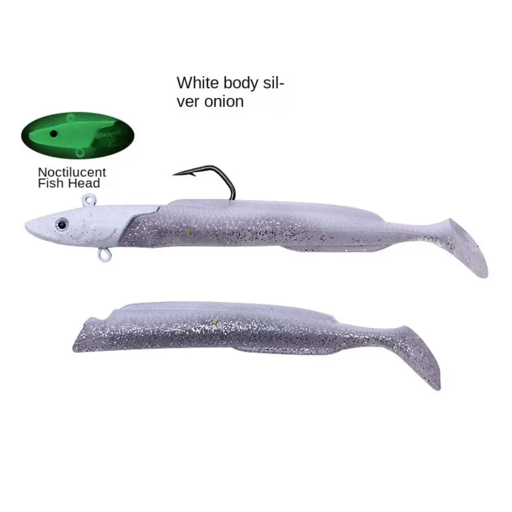 2024 الكربون الصلب الأسماك ثعبان البحر إغراء ريش الماكريل سمك القد الاصطناعي لينة الطعم ثلاثة أضعاف الطعم البحر الصيد الرصاص تهزهز رئيس