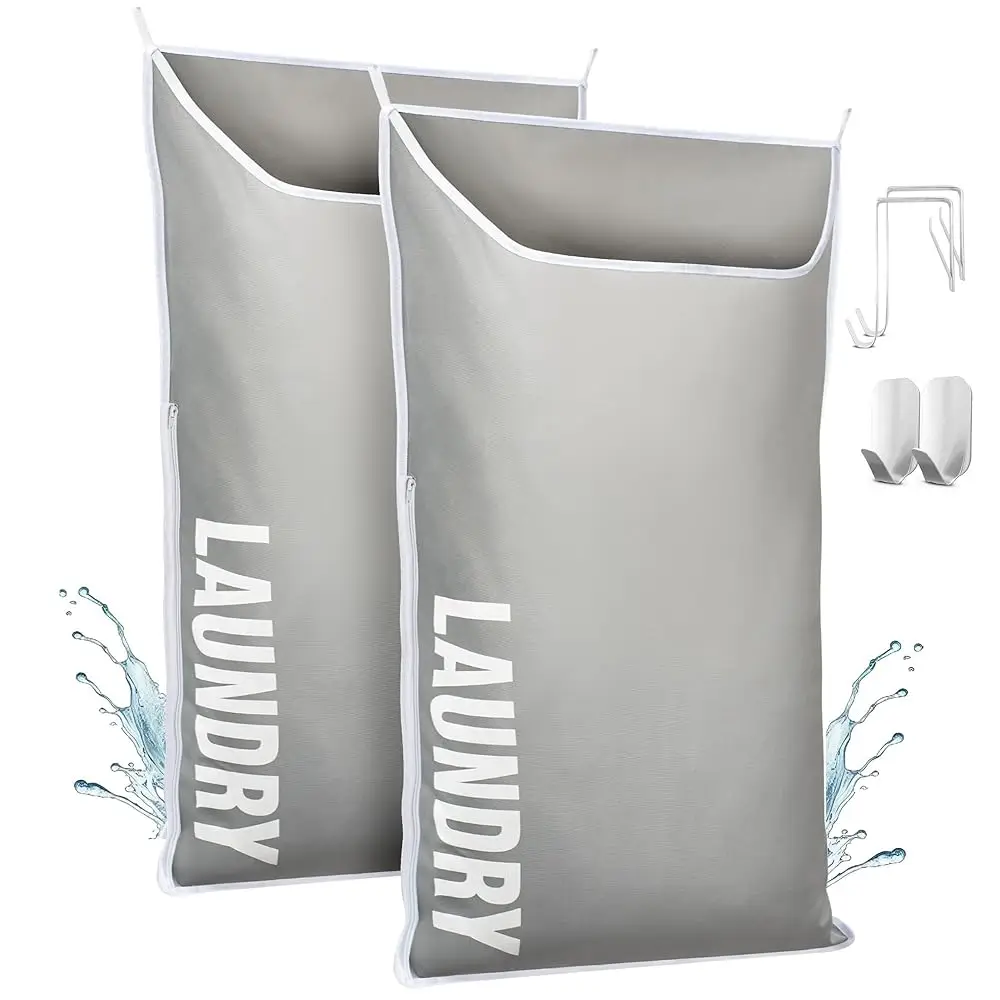 

Подвесная корзина для белья XL 40x22 дюйма, экономящая место, для хранения над дверью, за дверью, для грязной одежды и белья