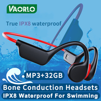 Upgrade Bone Conduction Headsets Bluetooth 5.3 Wireless Ear-hook Headphone IPX8 Waterproof MP3 32GB With Mic For Swimming Travel