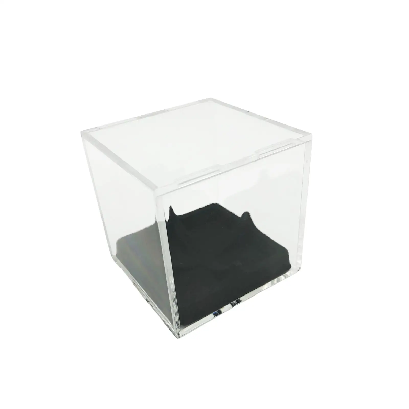 Clear Square Display Case Hobby Visual Acrylic Box for Display Baseball Display Case for Doll Office Trophie Jewelry Hotel