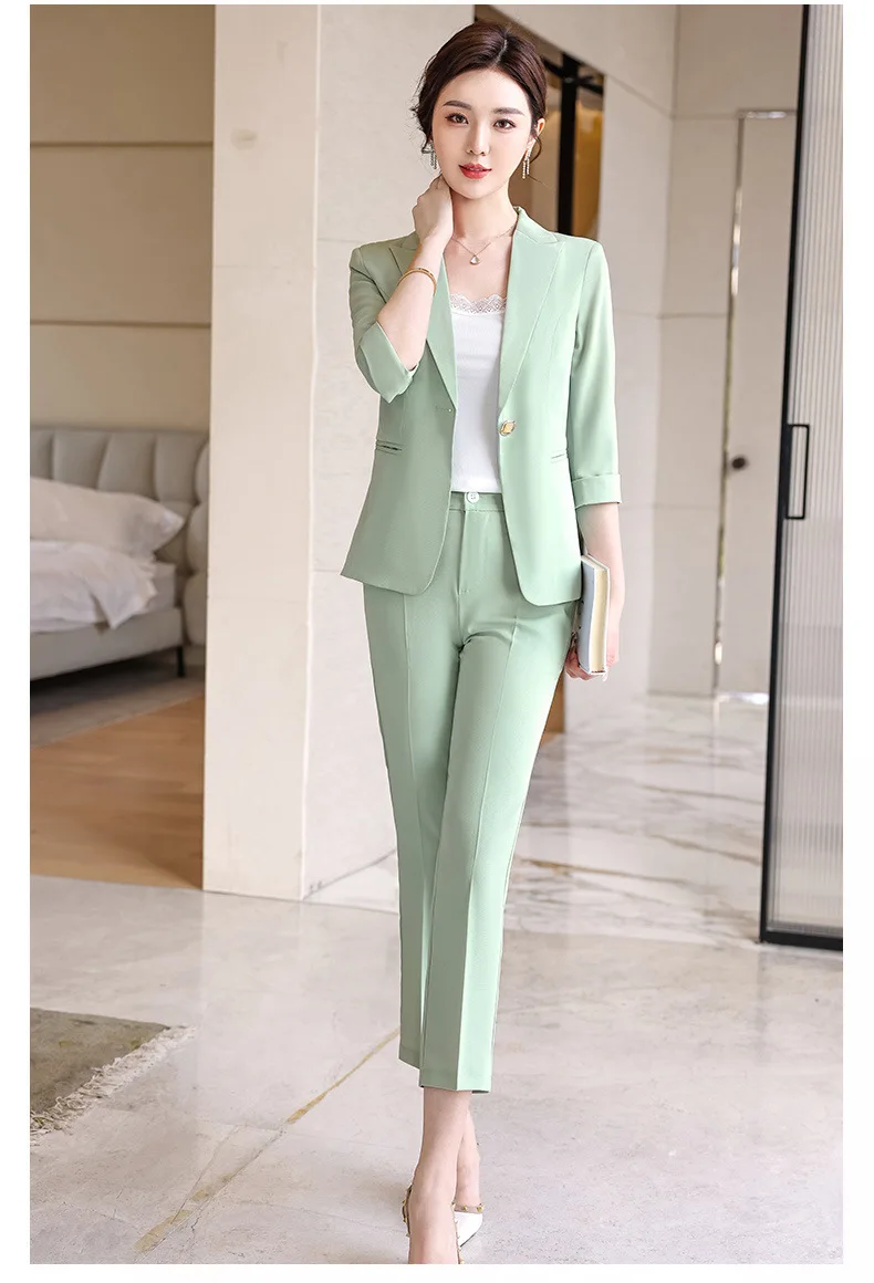 Plus Size 5XL Ladies Office Work Wear Blazers Spring Summer Formal Pantsuits for Women Career Interview Blazers Professional