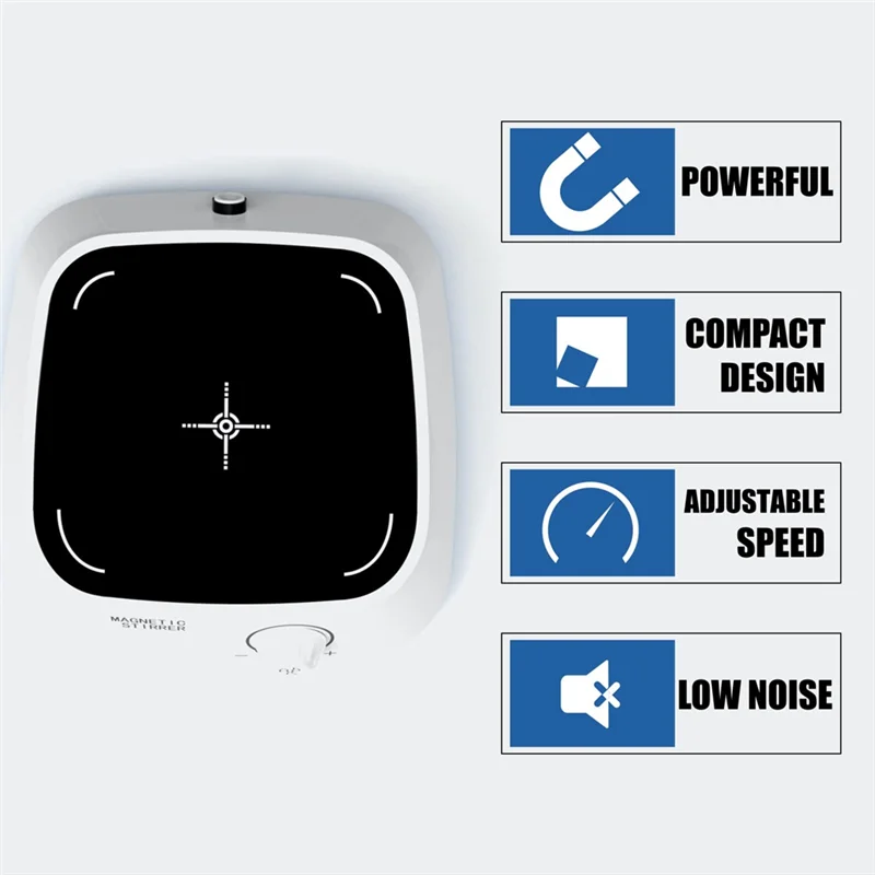 Magnetic Stirrer, Stir Plate with 3PCS Stir Bars (No Heating), Capacity 3000Ml Magnetic Mixer EU Plug